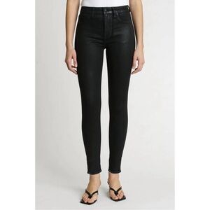 Pistola High Rise Black Coated Ankle Jeans, Size 27